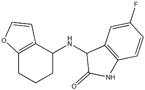 5-fluoro-3-(4,5,6,7-tetrahydro-1-benzofuran-4-ylamino)-2,3-dihydro-1H-indol-2-one Struktur