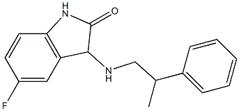 5-fluoro-3-[(2-phenylpropyl)amino]-2,3-dihydro-1H-indol-2-one Struktur