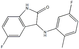 5-fluoro-3-[(5-fluoro-2-methylphenyl)amino]-2,3-dihydro-1H-indol-2-one Struktur