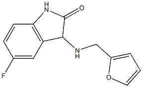 5-fluoro-3-[(furan-2-ylmethyl)amino]-2,3-dihydro-1H-indol-2-one Struktur