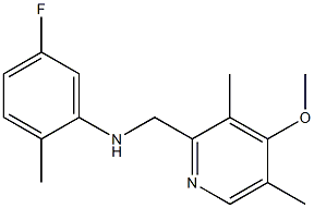 5-fluoro-N-[(4-methoxy-3,5-dimethylpyridin-2-yl)methyl]-2-methylaniline Struktur