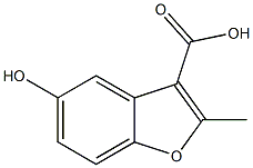 5-hydroxy-2-methyl-1-benzofuran-3-carboxylic acid Struktur