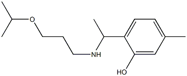 5-methyl-2-(1-{[3-(propan-2-yloxy)propyl]amino}ethyl)phenol Struktur