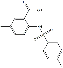 5-methyl-2-[(4-methylbenzene)sulfonamido]benzoic acid Struktur