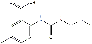 5-methyl-2-[(propylcarbamoyl)amino]benzoic acid Struktur