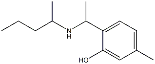 5-methyl-2-[1-(pentan-2-ylamino)ethyl]phenol Struktur