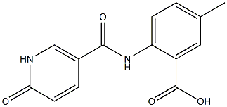 5-methyl-2-{[(6-oxo-1,6-dihydropyridin-3-yl)carbonyl]amino}benzoic acid Struktur