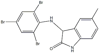 5-methyl-3-[(2,4,6-tribromophenyl)amino]-2,3-dihydro-1H-indol-2-one Struktur