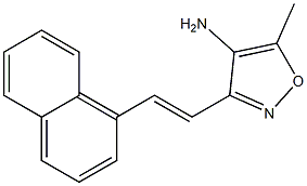 5-methyl-3-[(E)-2-(1-naphthyl)vinyl]isoxazol-4-amine Struktur