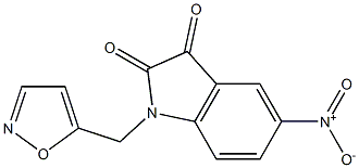 5-nitro-1-(1,2-oxazol-5-ylmethyl)-2,3-dihydro-1H-indole-2,3-dione Struktur