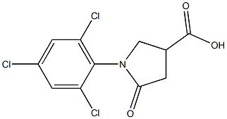 5-oxo-1-(2,4,6-trichlorophenyl)pyrrolidine-3-carboxylic acid Struktur