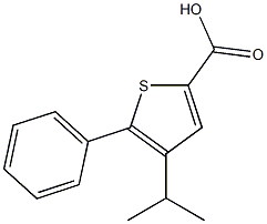 5-phenyl-4-(propan-2-yl)thiophene-2-carboxylic acid Struktur