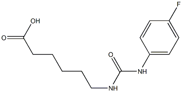 6-({[(4-fluorophenyl)amino]carbonyl}amino)hexanoic acid Struktur