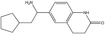 6-(1-amino-2-cyclopentylethyl)-1,2,3,4-tetrahydroquinolin-2-one Struktur