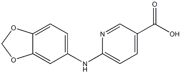 6-(2H-1,3-benzodioxol-5-ylamino)pyridine-3-carboxylic acid Struktur