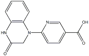 6-(3-oxo-1,2,3,4-tetrahydroquinoxalin-1-yl)pyridine-3-carboxylic acid Struktur