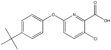 6-(4-tert-butylphenoxy)-3-chloropyridine-2-carboxylic acid Struktur