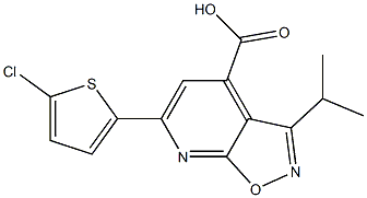 6-(5-chlorothiophen-2-yl)-3-(propan-2-yl)pyrido[3,2-d][1,2]oxazole-4-carboxylic acid Struktur