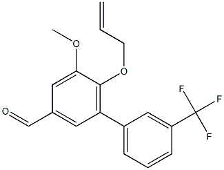 6-(allyloxy)-5-methoxy-3'-(trifluoromethyl)-1,1'-biphenyl-3-carbaldehyde Struktur