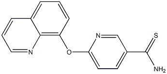 6-(quinolin-8-yloxy)pyridine-3-carbothioamide Struktur