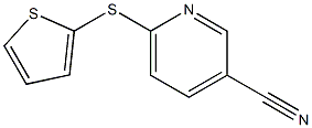 6-(thiophen-2-ylsulfanyl)pyridine-3-carbonitrile Struktur