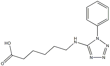 6-[(1-phenyl-1H-tetrazol-5-yl)amino]hexanoic acid Struktur