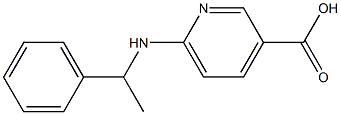 6-[(1-phenylethyl)amino]pyridine-3-carboxylic acid Struktur