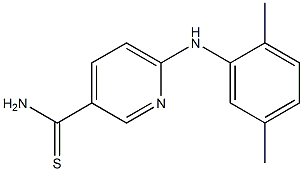 6-[(2,5-dimethylphenyl)amino]pyridine-3-carbothioamide Struktur