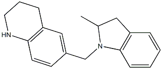 6-[(2-methyl-2,3-dihydro-1H-indol-1-yl)methyl]-1,2,3,4-tetrahydroquinoline Struktur