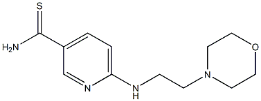 6-[(2-morpholin-4-ylethyl)amino]pyridine-3-carbothioamide Struktur