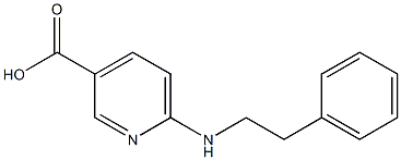 6-[(2-phenylethyl)amino]pyridine-3-carboxylic acid Struktur