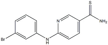 6-[(3-bromophenyl)amino]pyridine-3-carbothioamide Struktur