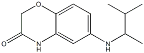 6-[(3-methylbutan-2-yl)amino]-3,4-dihydro-2H-1,4-benzoxazin-3-one Struktur