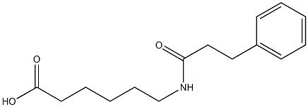 6-[(3-phenylpropanoyl)amino]hexanoic acid Struktur