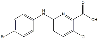 6-[(4-bromophenyl)amino]-3-chloropyridine-2-carboxylic acid Struktur