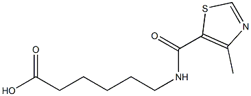 6-[(4-methyl-1,3-thiazol-5-yl)formamido]hexanoic acid Struktur