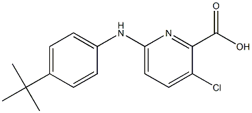 6-[(4-tert-butylphenyl)amino]-3-chloropyridine-2-carboxylic acid Struktur