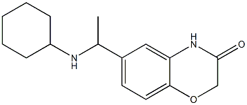 6-[1-(cyclohexylamino)ethyl]-3,4-dihydro-2H-1,4-benzoxazin-3-one Struktur