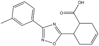 6-[3-(3-methylphenyl)-1,2,4-oxadiazol-5-yl]cyclohex-3-ene-1-carboxylic acid Struktur