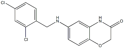 6-{[(2,4-dichlorophenyl)methyl]amino}-3,4-dihydro-2H-1,4-benzoxazin-3-one Struktur