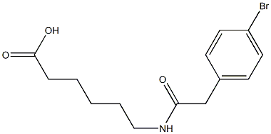 6-{[(4-bromophenyl)acetyl]amino}hexanoic acid Struktur