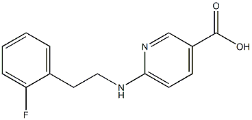 6-{[2-(2-fluorophenyl)ethyl]amino}pyridine-3-carboxylic acid Struktur