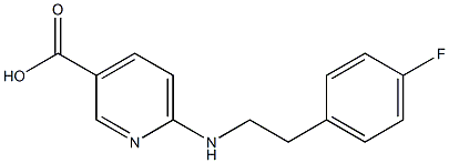 6-{[2-(4-fluorophenyl)ethyl]amino}pyridine-3-carboxylic acid Struktur