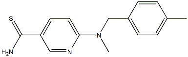 6-{methyl[(4-methylphenyl)methyl]amino}pyridine-3-carbothioamide Struktur