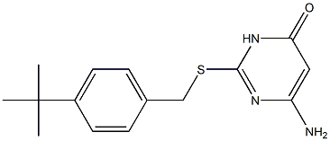 6-amino-2-{[(4-tert-butylphenyl)methyl]sulfanyl}-3,4-dihydropyrimidin-4-one Struktur