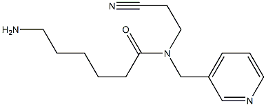 6-amino-N-(2-cyanoethyl)-N-(pyridin-3-ylmethyl)hexanamide Struktur