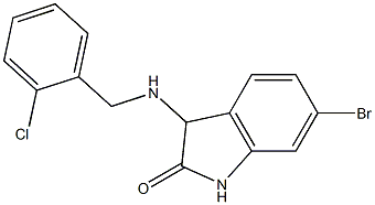 6-bromo-3-{[(2-chlorophenyl)methyl]amino}-2,3-dihydro-1H-indol-2-one Struktur