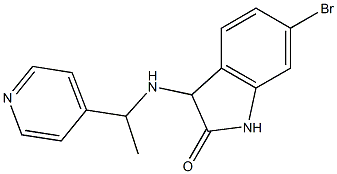 6-bromo-3-{[1-(pyridin-4-yl)ethyl]amino}-2,3-dihydro-1H-indol-2-one Struktur