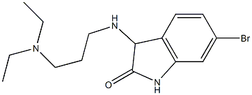 6-bromo-3-{[3-(diethylamino)propyl]amino}-2,3-dihydro-1H-indol-2-one Struktur