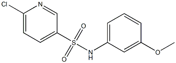 6-chloro-N-(3-methoxyphenyl)pyridine-3-sulfonamide Struktur